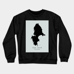 San Jose Panama Island Map Crewneck Sweatshirt